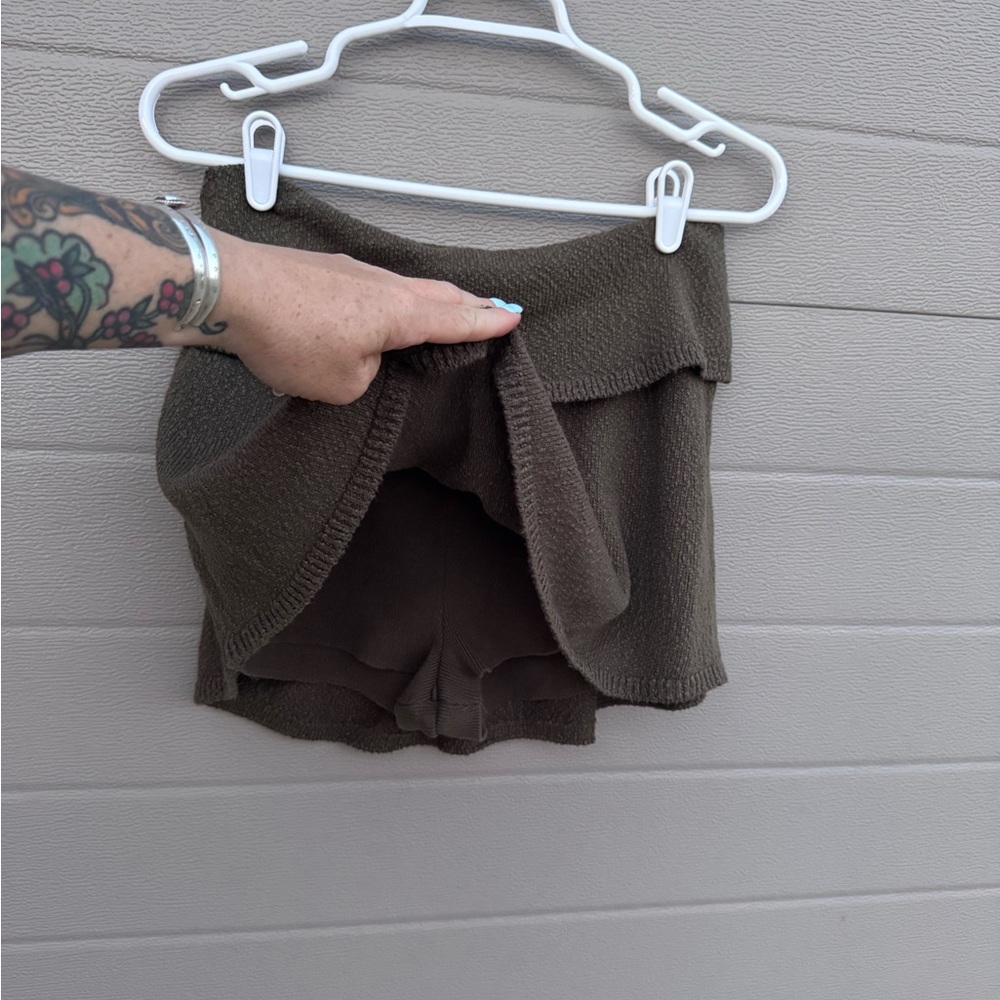 2 pc FP set. Ameena sweater skort and cardigan. Olive Green. Size Medium - Picture 4 of 6